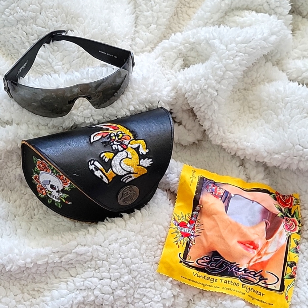Ed Hardy Sunglasses with case and cloth
